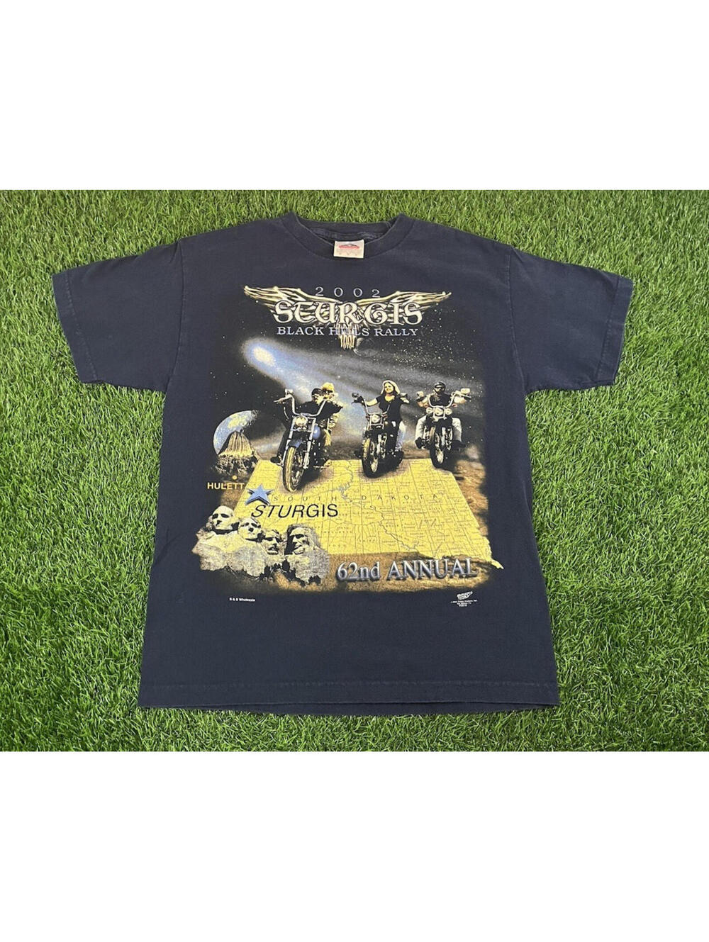 Vintage 2002 AAA Sturgis Black Hills Rally USA Eagle T-Shirt Mens Size Medium